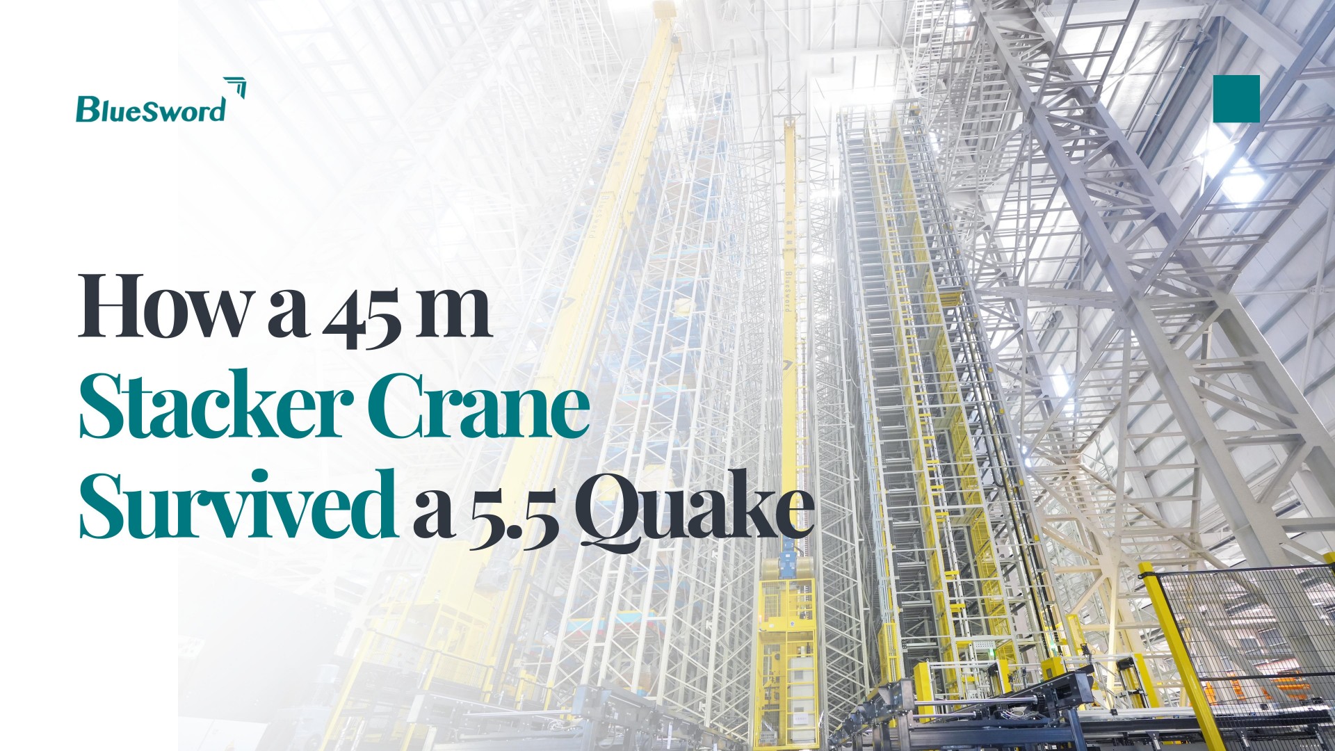 Automated stacker crane inspection after earthquake test
